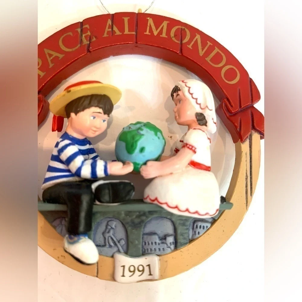 VTG Hallmark Peace on Earth Italy Christmas Ornament 1991